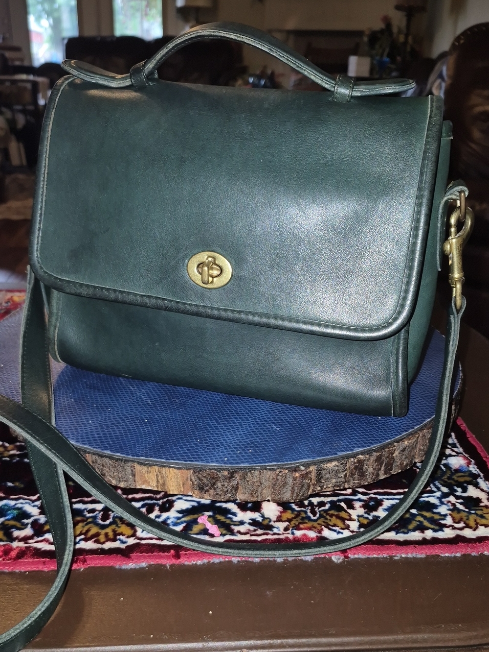 Coach Court Bag: Vintage 2 WayCarry highly coveted Bottle Green / Forest Green